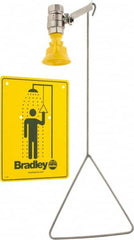 Bradley - Plumbed Drench Showers Mount: Vertical Shower Head Material: Plastic - Americas Tooling