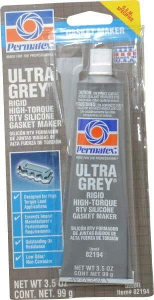 Permatex - 3-1/2 oz Gasket Maker - -65 to 650°F, Gray, Comes in Tube - Americas Tooling