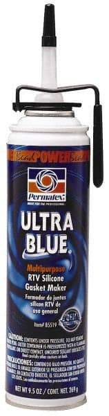 Permatex - 9-1/2 oz Gasket Maker - -65 to 500°F, Blue, Comes in PowerBead Pressurized Can - Americas Tooling