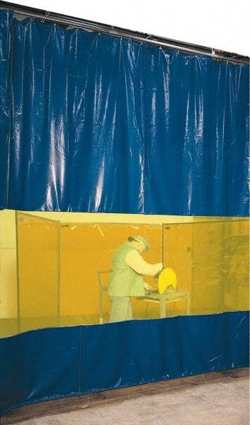 Steiner - 4 Ft. Wide x 8 Ft. High, Vinyl Welding Welding Curtain Kit - Yellow with Universal Mounting Hardware - Americas Tooling