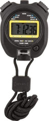 Value Collection - LCD Digital Stopwatch with Split Counter - 4 Functions, 1/100 Sec Resolution, Black - Americas Tooling