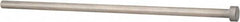 Gibraltar - 21/64" Pin Diam, 9/16" Head Diam x 1/4" Head Height, 10" OAL, Straight Ejector Pin - Steel, 9-3/4" Pin Length - Americas Tooling