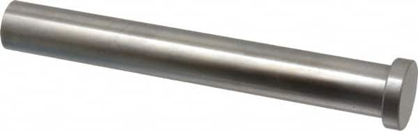 Gibraltar - 3/4" Pin Diam, 1" Head Diam x 1/4" Head Height, 6" OAL, Straight Ejector Pin - Steel, 5-3/4" Pin Length - Americas Tooling