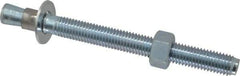 Red Head - 5/8" Diam, 5/8-11, 7" OAL, Grade 3, Wedge Expansion Concrete Anchor - Steel, Zinc Plated, 5-1/4" Thread Length, Tie Wire Head, 5/8" Drill - Americas Tooling