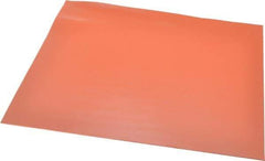 Made in USA - 12" Long, 12" Wide, 0.031" Thick, Silicone Rubber Foam Sheet - 20 Durometer, Orange-Red, -40 to 300°F, 650 psi Tensile Strength, Plain Backing, Stock Length - Americas Tooling