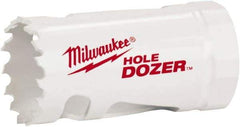 Milwaukee Tool - 1-1/8" Diam, 1-1/2" Cutting Depth, Hole Saw - Bi-Metal Saw, Toothed Edge - Americas Tooling