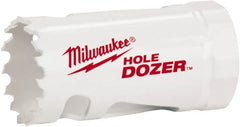 Milwaukee Tool - 1-1/4" Diam, 1-1/2" Cutting Depth, Hole Saw - Bi-Metal Saw, Toothed Edge - Americas Tooling