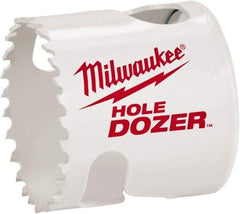 Milwaukee Tool - 1-1/2" Diam, 1-1/2" Cutting Depth, Hole Saw - Bi-Metal Saw, Toothed Edge - Americas Tooling