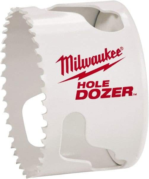 Milwaukee Tool - 2-1/8" Diam, 1-1/2" Cutting Depth, Hole Saw - Bi-Metal Saw, Toothed Edge - Americas Tooling