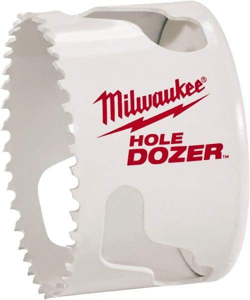 Milwaukee Tool - 2-1/4" Diam, 1-1/2" Cutting Depth, Hole Saw - Bi-Metal Saw, Toothed Edge - Americas Tooling