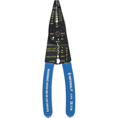 Imperial - 10 to 22 AWG Capacity Wire Stripper/Cutter/Crimper - 7-1/2" OAL, Hardened Steel with Cushion Grip Handle - Americas Tooling