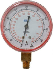 Wika - 2-1/2" Dial, 1/8 Thread, 0-500 Scale Range, Pressure Gauge - Lower Connection Mount, Accurate to 1-2-5% of Scale - Americas Tooling