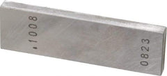 Value Collection - 0.1008" Rectangular Steel Gage Block - Accuracy Grade 0, Includes NIST Traceability Certification - Americas Tooling