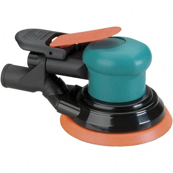 Dynabrade - 12,000 OPM, 14 CFM Air Consumption, Palm Air Orbital Sander - Round Pad, 1/4 NPT Inlet - Americas Tooling