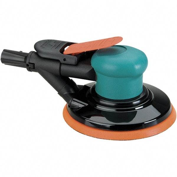 Dynabrade - 12,000 OPM, 14 CFM Air Consumption, Palm Air Orbital Sander - Round Pad, 1/4 NPT Inlet - Americas Tooling