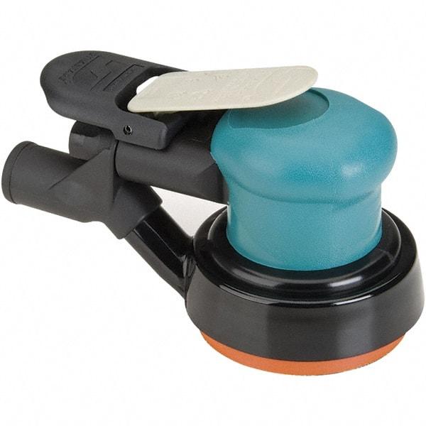 Dynabrade - 12,000 OPM, 14 CFM Air Consumption, Palm Air Orbital Sander - Round Pad, 1/4 NPT Inlet - Americas Tooling