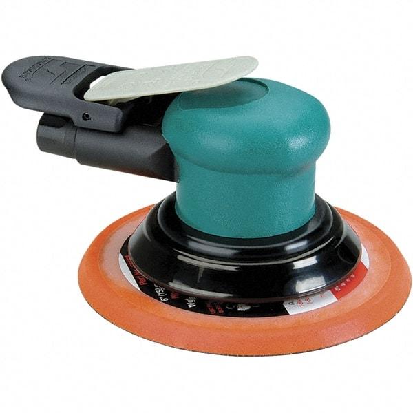 Dynabrade - 12,000 OPM, 14 CFM Air Consumption, Palm Air Orbital Sander - Round Pad, 1/4 NPT Inlet - Americas Tooling