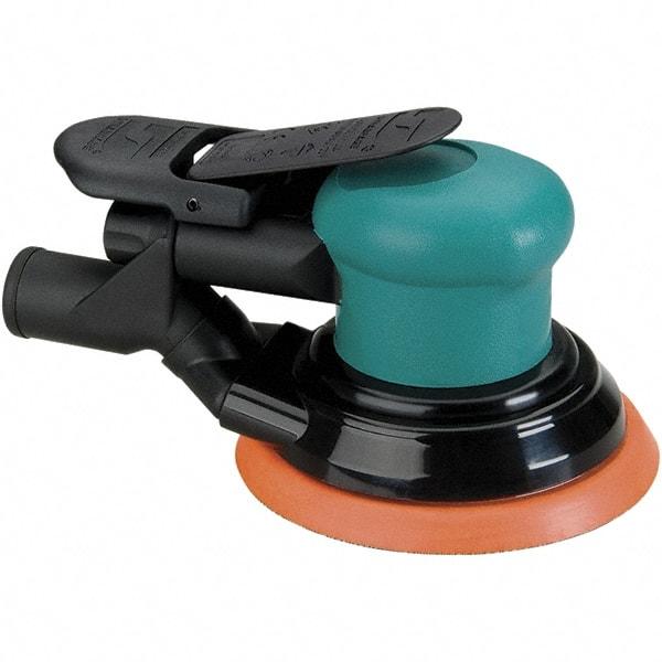 Dynabrade - 12,000 OPM, 14 CFM Air Consumption, Palm Air Orbital Sander - Round Pad, 1/4 NPT Inlet - Americas Tooling