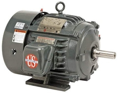 US Motors - 30 hp, TEFC Enclosure, No Thermal Protection, 3,550 RPM, 460 Volt, 60 Hz, Three Phase Premium Efficient Motor - Size 326 Frame, Rigid Mount, 1 Speed, Ball Bearings, 35 Full Load Amps, F Class Insulation, Reversible - Americas Tooling