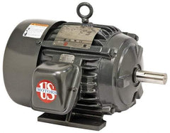 US Motors - 60 hp, TEFC Enclosure, No Thermal Protection, 1,785 RPM, 230/460 Volt, 60 Hz, Three Phase Energy Efficient Motor - Size 364 Frame, Rigid Mount, 1 Speed, Ball Bearings, 141/71 Full Load Amps, F Class Insulation, Reversible - Americas Tooling