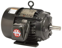 US Motors - 30 hp, TEFC Enclosure, No Thermal Protection, 1,780 RPM, 460 Volt, 60 Hz, Three Phase Premium Efficient Motor - Size 324 Frame, Rigid Mount, 2 Speed, Ball Bearings, 35 Full Load Amps, F Class Insulation, Reversible - Americas Tooling