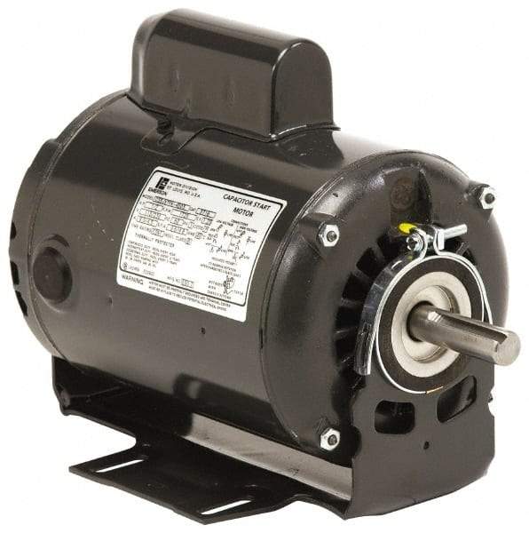 US Motors - 1/4 hp, ODP Enclosure, Auto Thermal Protection, 1,725 RPM, 115 Volt, 60 Hz, Industrial Electric AC/DC Motor - Size 48 Frame, Ring Mount, 1 Speed, Sleeve Bearings, 5.1 Full Load Amps, B Class Insulation, Reversible - Americas Tooling