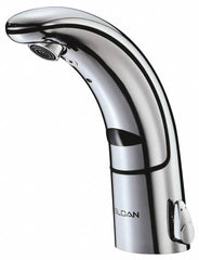 Sloan Valve Co. - Chrome Single Hole Electronic & Sensor Faucet with External Mixer - Powered by Battery, Standard Spout, 4" Mounting Centers - Americas Tooling