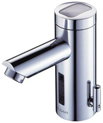 Sloan Valve Co. - Chrome Single Hole Electronic & Sensor Faucet with External Mixer - Powered by Battery, Standard Spout, 4" Mounting Centers - Americas Tooling