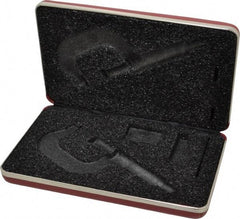 Starrett - Micrometer Case - 2" Max Measurement, Use with 2, 2A, 2M & 2MA Outside Micrometers - Americas Tooling