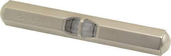 Starrett - 3-1/2 Inch Long, Horizontal, Tubular and Pocket Level - Satin Nickel-Plated, 1 Vial - Americas Tooling