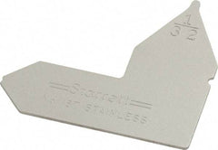 Starrett - 1/32 Inch Radius Gage - Satin Chrome Finish, Stainless Steel - Americas Tooling