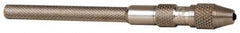 Starrett - 3-3/4" Long, 1.4mm Capacity, Double-End Spring-Action Pin Vise - 3-3/4" Long, 0.01" Min Capacity - Americas Tooling