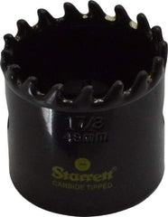 Starrett - 1-7/8" Diam, 1-5/8" Cutting Depth, Hole Saw - Carbide-Tipped Saw, Toothed Edge - Americas Tooling