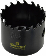 Starrett - 2-1/8" Diam, 1-5/8" Cutting Depth, Hole Saw - Carbide-Tipped Saw, Toothed Edge - Americas Tooling