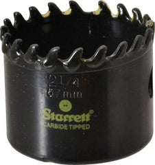 Starrett - 2-1/4" Diam, 1-5/8" Cutting Depth, Hole Saw - Carbide-Tipped Saw, Toothed Edge - Americas Tooling