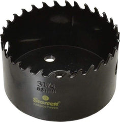 Starrett - 3-1/4" Diam, 1-5/8" Cutting Depth, Hole Saw - Carbide-Tipped Saw, Toothed Edge - Americas Tooling