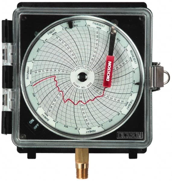 Dickson - -22 to 122°F, 24 Hour Recording Time Chart Paper - 100 PSI, Use with 4 Inch TempTrace Self Contained Temp Recorders - Americas Tooling