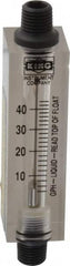 King - 1/4" FNPT Port Block Style, Inline Flowmeter - 100 Max psi, 44 GPH, Acrylic - Americas Tooling