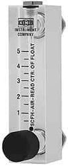 King - 1/2" F Port Block Style, Panel Mount Flowmeter - 125 Max psi, 42 SCFM, Acrylic - Americas Tooling