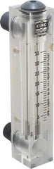 King - 1/2" M Port Block Style Panel Mount Flowmeter - 100 Max psi, 5 GPM, Acrylic - Americas Tooling