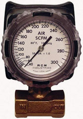 Made in USA - 1" NPT Port RCM Industries Flo-Gage Flowmeter - 180 Max psi, Bronze - Americas Tooling