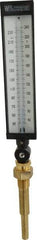 WGTC - 30 to 240°F, Industrial Thermometer with Standard Thermowell - 6 Inch Stem Length, 1-1/4 to 18 Inch Thread - Americas Tooling