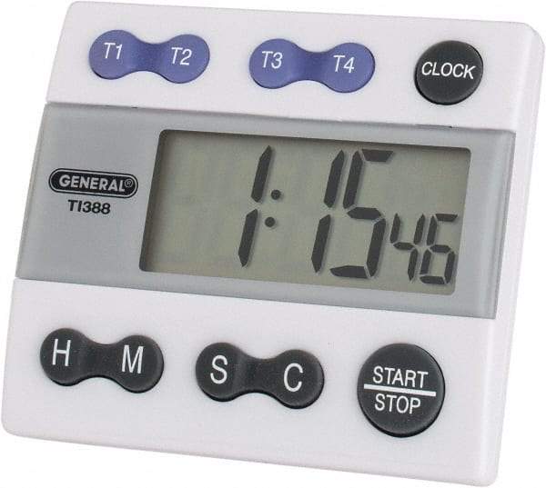 General - 4 Channel Timer - White - Americas Tooling