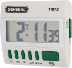 General - Big Digit Count Up and Down Timer - White - Americas Tooling