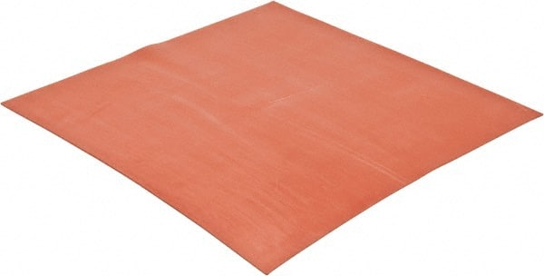 Made in USA - 12" x 12" x 3/16" Orange-Red Silicone Sheet - Americas Tooling