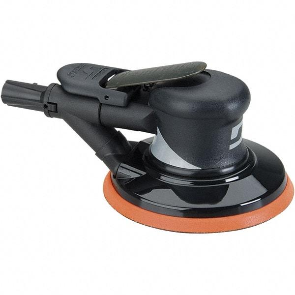 Dynabrade - 12,000 OPM, 18 CFM Air Consumption, Palm Air Orbital Sander - Round Pad, 1/4 NPT Inlet - Americas Tooling