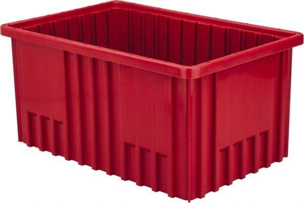 Quantum Storage - 75 Lb Load Capacity Red Polypropylene Dividable Container - Stacking, 16-1/2" Long x 10.9" Wide x 8" High - Americas Tooling