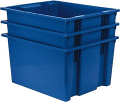 Quantum Storage - 100 Lb Load Capacity Blue Polyethylene Tote Container - Stacking, Nesting, 23-1/2" Long x 19-1/2" Wide x 13" High - Americas Tooling