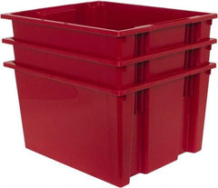 Quantum Storage - 100 Lb Load Capacity Red Polyethylene Tote Container - Stacking, Nesting, 23-1/2" Long x 19-1/2" Wide x 13" High - Americas Tooling