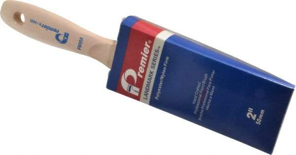 Premier Paint Roller - 2" Flat Synthetic Varnish Brush - 2-3/4" Bristle Length, 7" Wood Handle - Americas Tooling